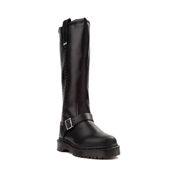 alternate view Womens Dr. Martens Anistone Knee High Biker Boot - BlackALT5