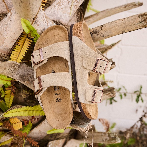 alternate view Birkenstock Arizona Slide Sandal - Little Kid - TaupeHERO
