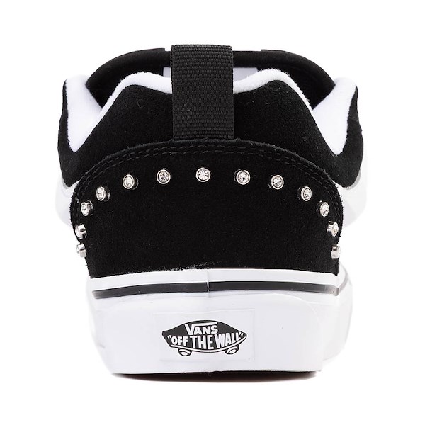 alternate view Vans Knu Skool Rhinestone Skate Shoe - Black / WhiteALT4