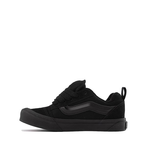 alternate view Vans Knu Skool Skate Shoe - Little Kid - Black MonochromeALT1