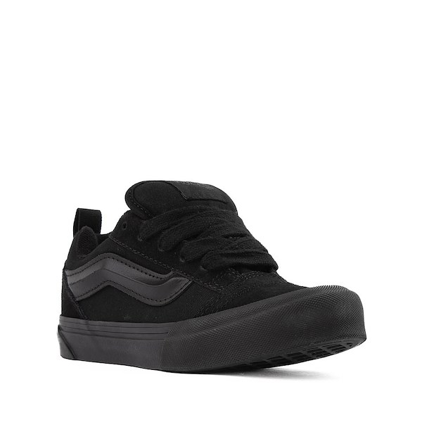 alternate view Vans Knu Skool Skate Shoe - Little Kid - Black MonochromeALT5