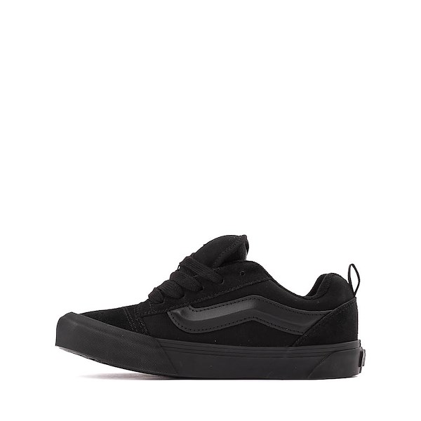 alternate view Vans Knu Skool Skate Shoe - Big Kid - Black MonochromeALT1