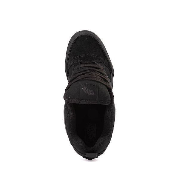 alternate view Vans Knu Skool Skate Shoe - Big Kid - Black MonochromeALT2