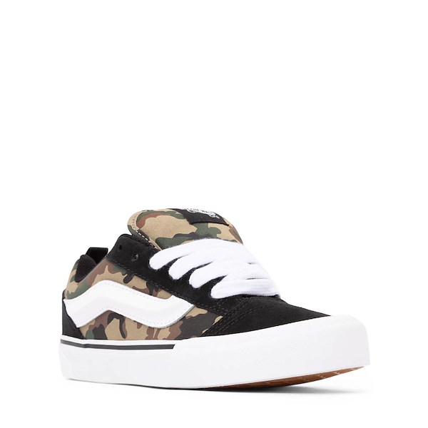 alternate view Vans Knu Skool Skate Shoe - Big Kid - Black / CamoALT5