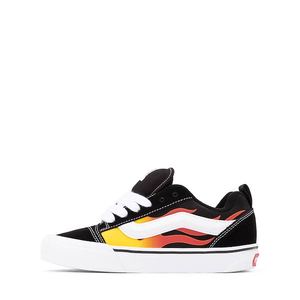 alternate view Vans Knu Skool Skate Shoe - Little Kid - Black / FlameALT1
