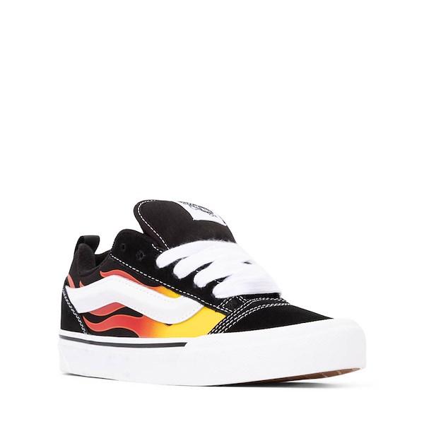 alternate view Vans Knu Skool Skate Shoe - Big Kid - Black / FlameALT5