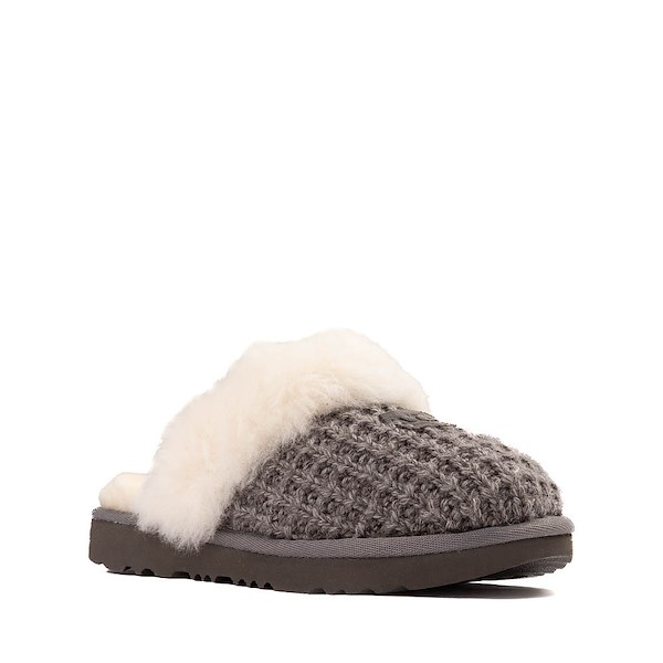 alternate view UGG® Cozy II Knit Slipper - Little Kid / Big Kid - CharcoalALT5