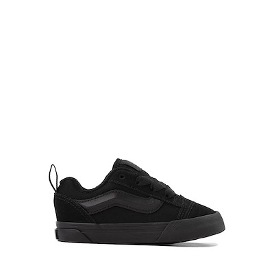 Main view of Vans Knu Skool Skate Shoe - Baby / Toddler - Black Monochrome