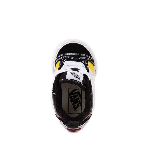 alternate view Vans Knu Skool Skate Shoe - Baby / Toddler - Black / FlameALT2
