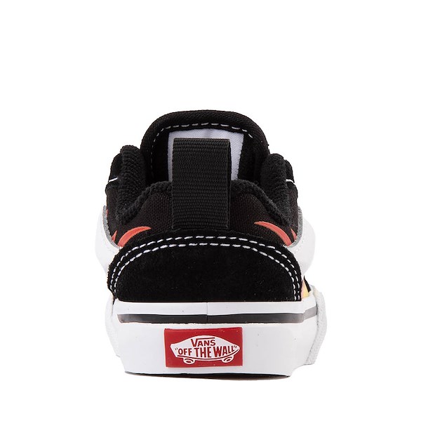 alternate view Vans Knu Skool Skate Shoe - Baby / Toddler - Black / FlameALT4