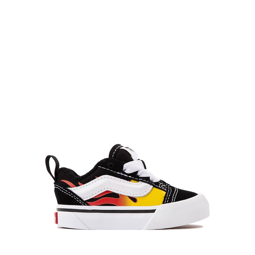 Vans Knu Skool Skate Shoe - Baby / Toddler - Black / Flame