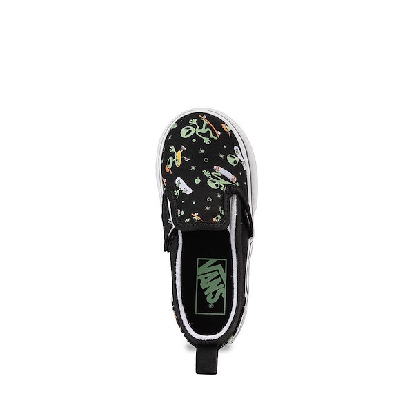 alternate view Vans Classic Slip-On V Cosmic Cruisers Skate Shoe - Baby / Toddler - BlackALT2