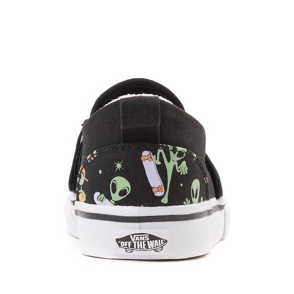 alternate view Vans Classic Slip-On V Cosmic Cruisers Skate Shoe - Baby / Toddler - BlackALT4