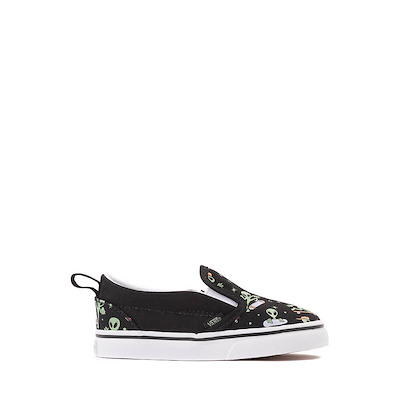 Main view of Vans Classic Slip-On V Cosmic Cruisers Skate Shoe - Baby / Toddler - Black