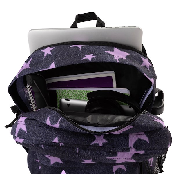 alternate view JanSport Main Campus Backpack - Black / StarsALT3B