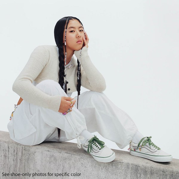 alternate view Vans New Future Premium Old Skool Skate Shoe by Cocona Hiraki - CreamALT1B