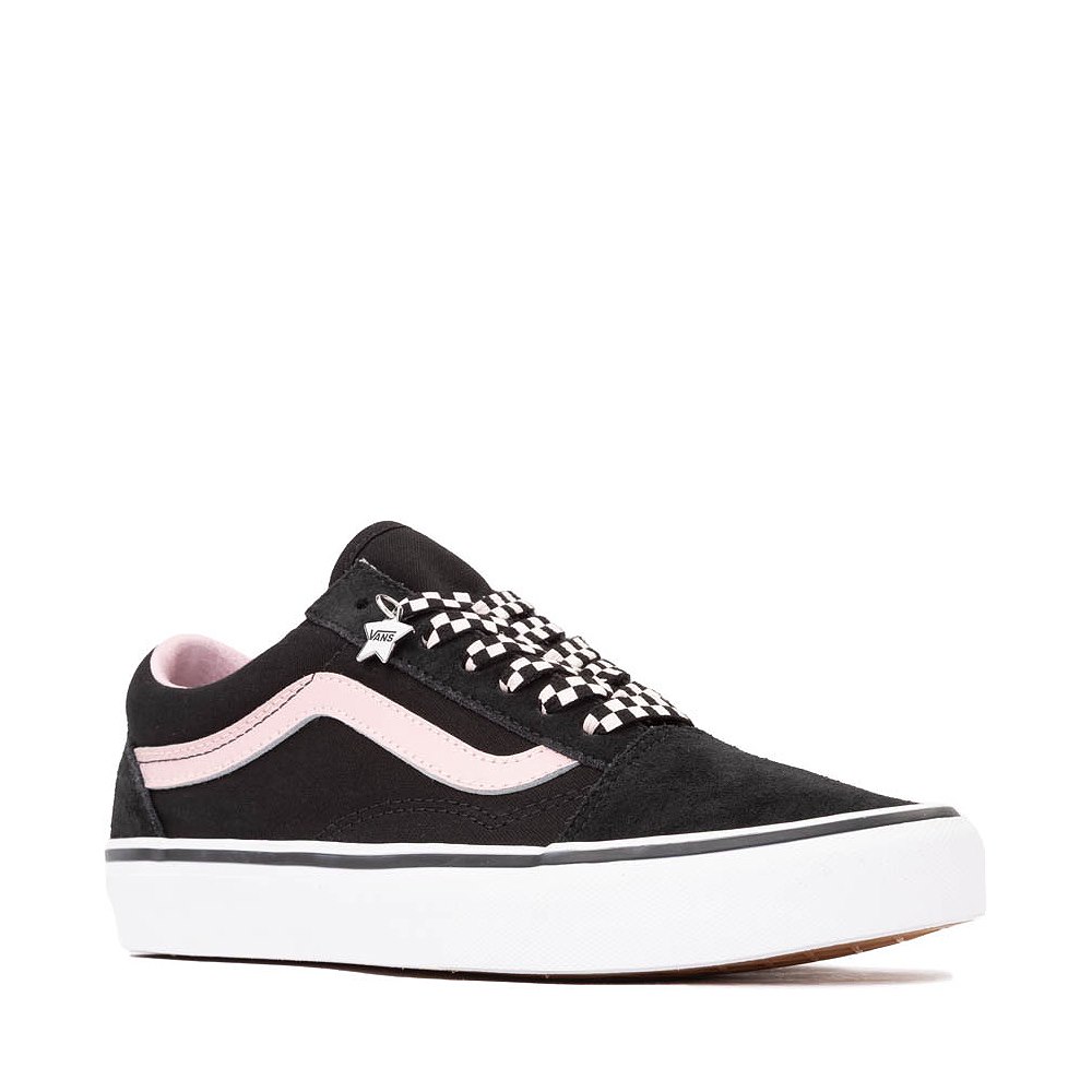 Vans Premium Old Skool Skate Shoe Black White Pink Journeys