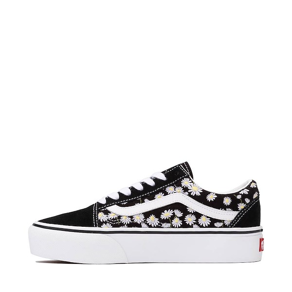alternate view Vans Old Skool Platform Skate Shoe - Floral / Black / WhiteALT1