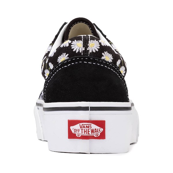 alternate view Vans Old Skool Platform Skate Shoe - Floral / Black / WhiteALT4