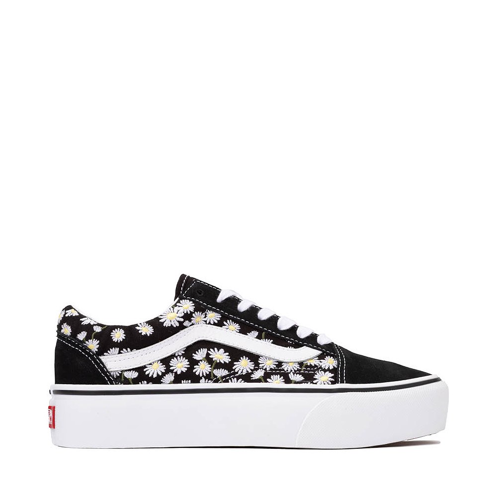 Vans Old Skool Platform Skate Shoe - Floral / Black / White