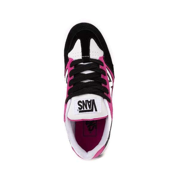 alternate view Vans Upland Suede Skate Shoe - Black / White / PinkALT2