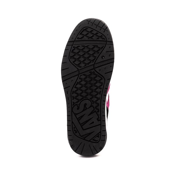 alternate view Vans Upland Suede Skate Shoe - Black / White / PinkALT3