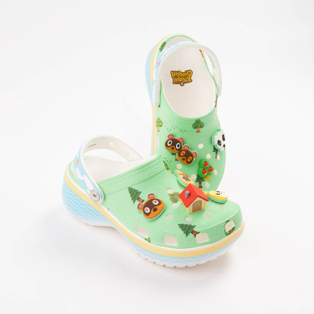 Womens Animal Crossing Crocs Platform Clog - Multicolor