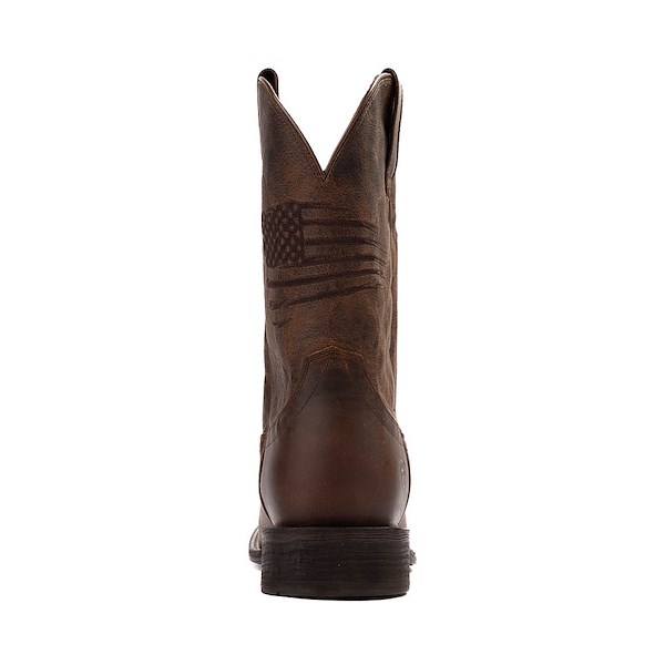 alternate view Mens Ariat Circuit Patriot Cowboy Boot - Weathered TanALT4