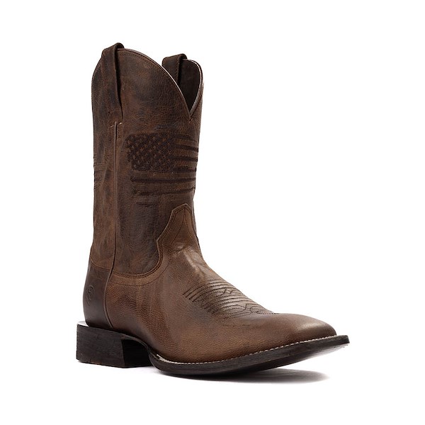 alternate view Mens Ariat Circuit Patriot Cowboy Boot - Weathered TanALT5