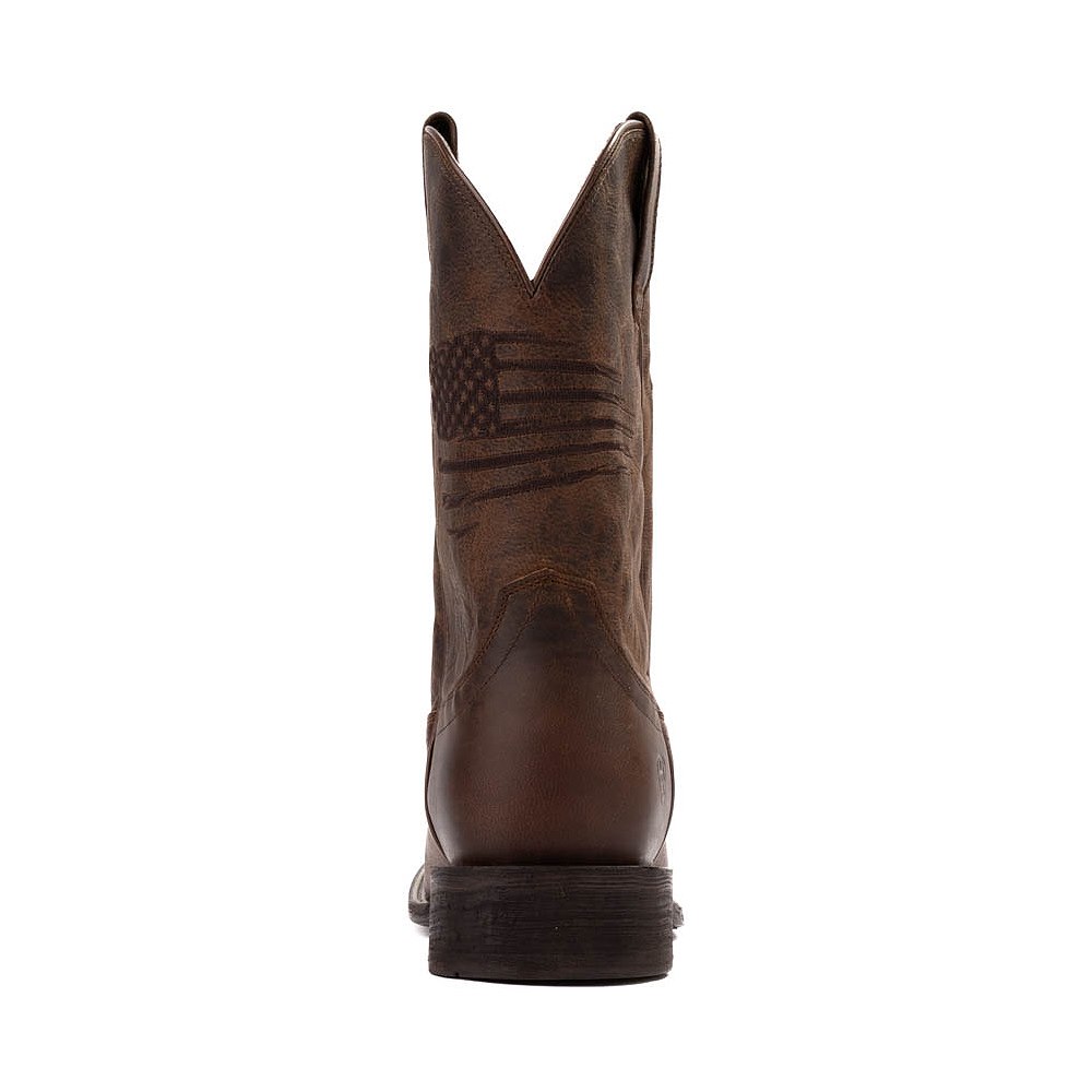 Mens Ariat Circuit Patriot Cowboy Boot - Weathered Tan | Journeys