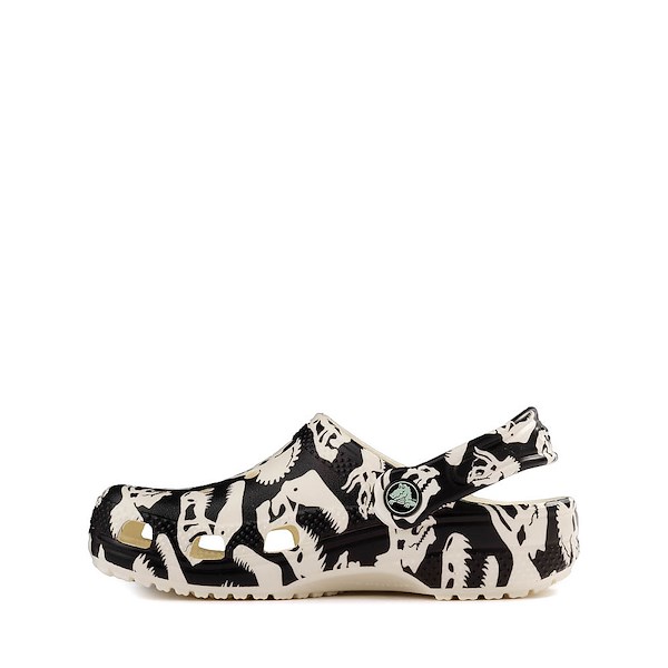 alternate view Crocs Classic Glow-In-The-Dark Dino Clog - Little Kid / Big Kid - Black / Glow GreenALT1A