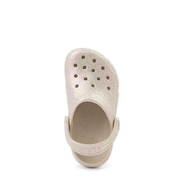 alternate view Crocs Classic Celebration Glitter Clog - Little Kid / Big Kid - ChampagneALT2