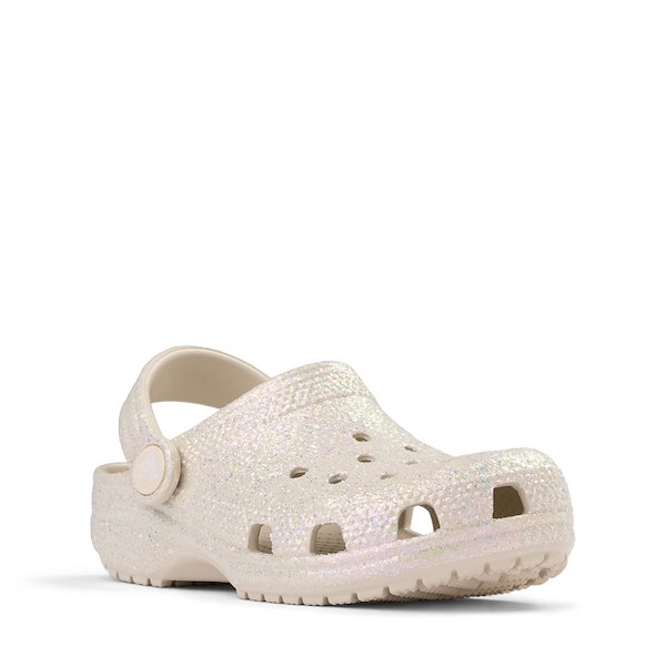 alternate view Crocs Classic Celebration Glitter Clog - Little Kid / Big Kid - ChampagneALT5