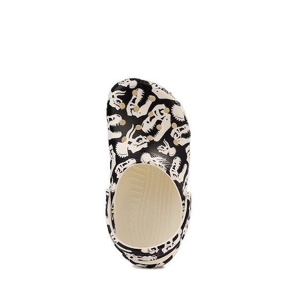 alternate view Crocs Classic Glow-In-The-Dark Dino Clog - Baby / Toddler - Black / Glow GreenALT2