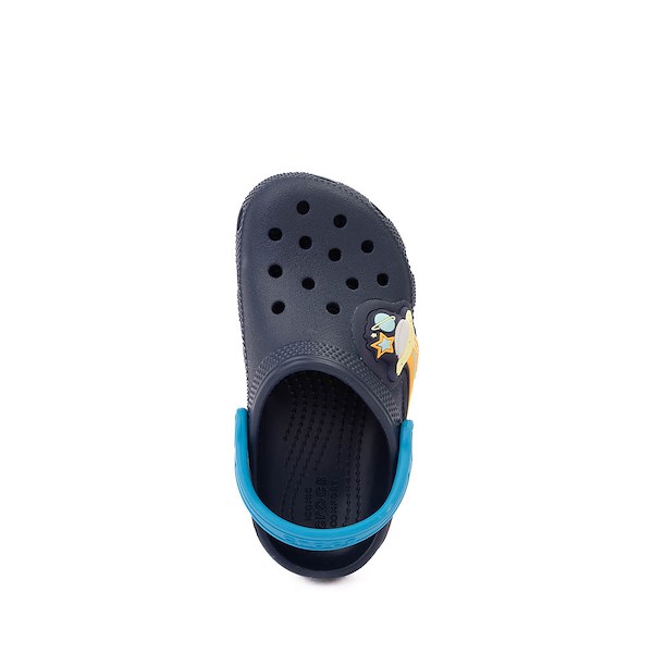 alternate view Crocs Classic UFO Lights Clog - Toddler - Navy / MulticolorALT2