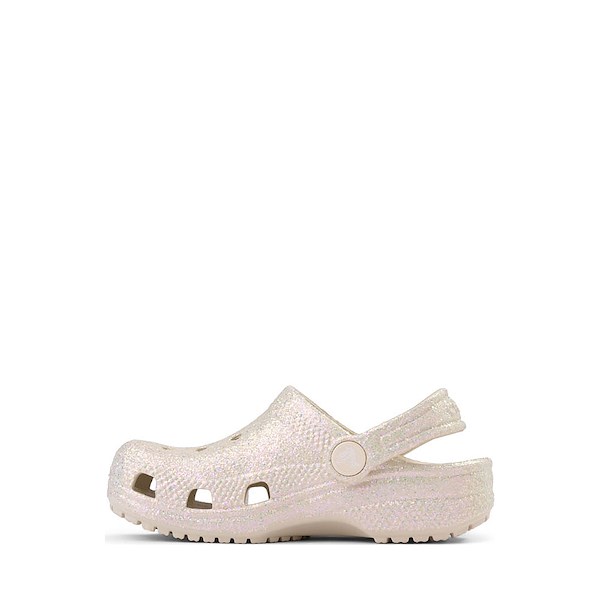 alternate view Crocs Classic Celebration Glitter Clog - Baby / Toddler - ChampagneALT1