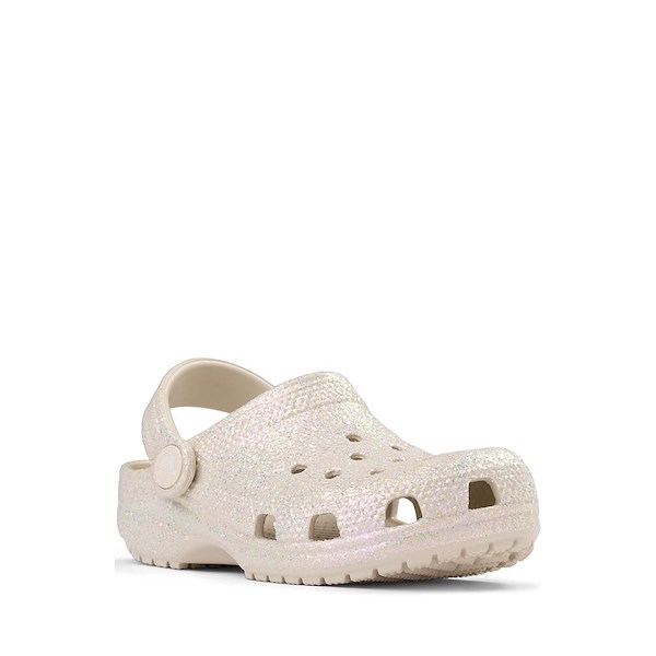 alternate view Crocs Classic Celebration Glitter Clog - Baby / Toddler - ChampagneALT5