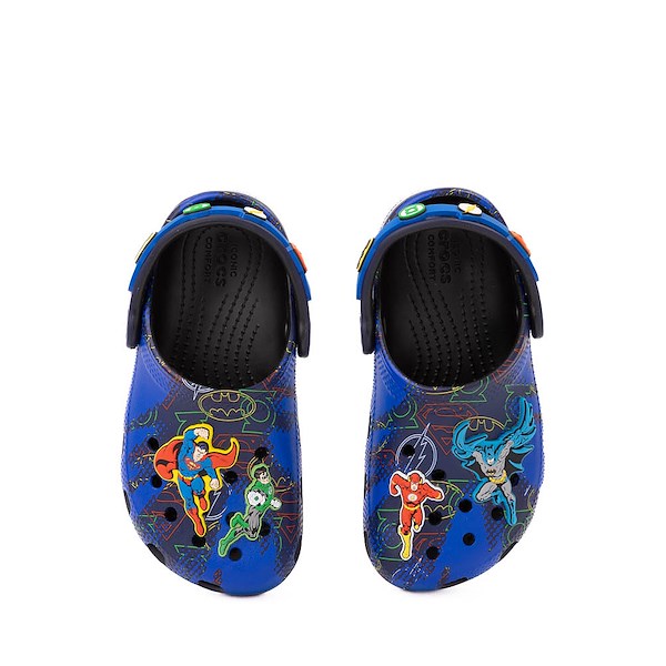 alternate view Justice League Crocs Classic Clog - Baby / Toddler - MulticolorALT2