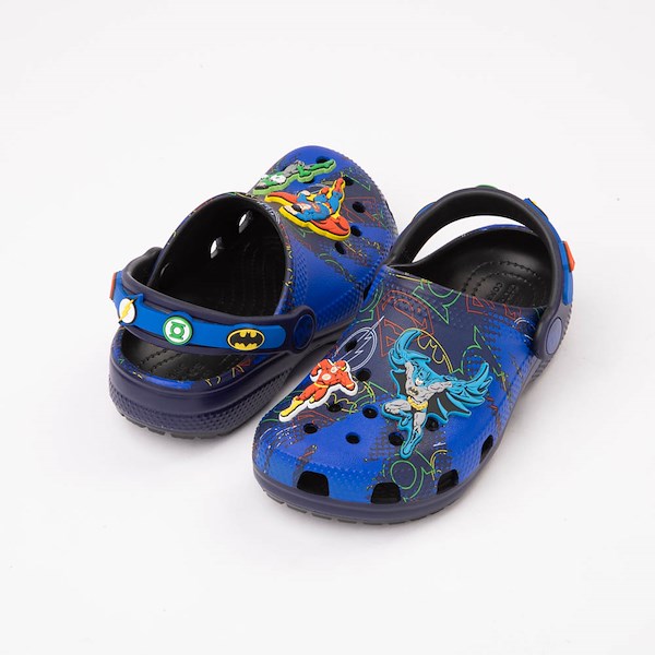 alternate view Justice League Crocs Classic Clog - Baby / Toddler - MulticolorHERO