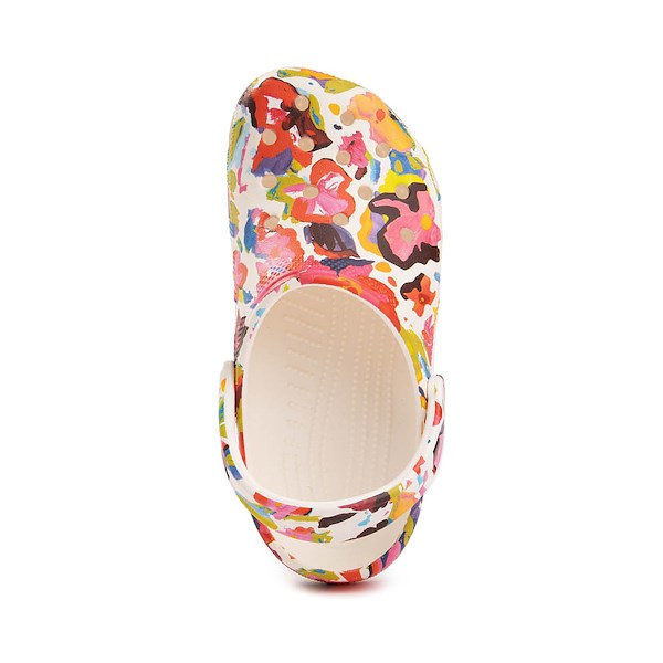 alternate view Crocs Classic Floral Chalk Clog - White / MulticolorALT2