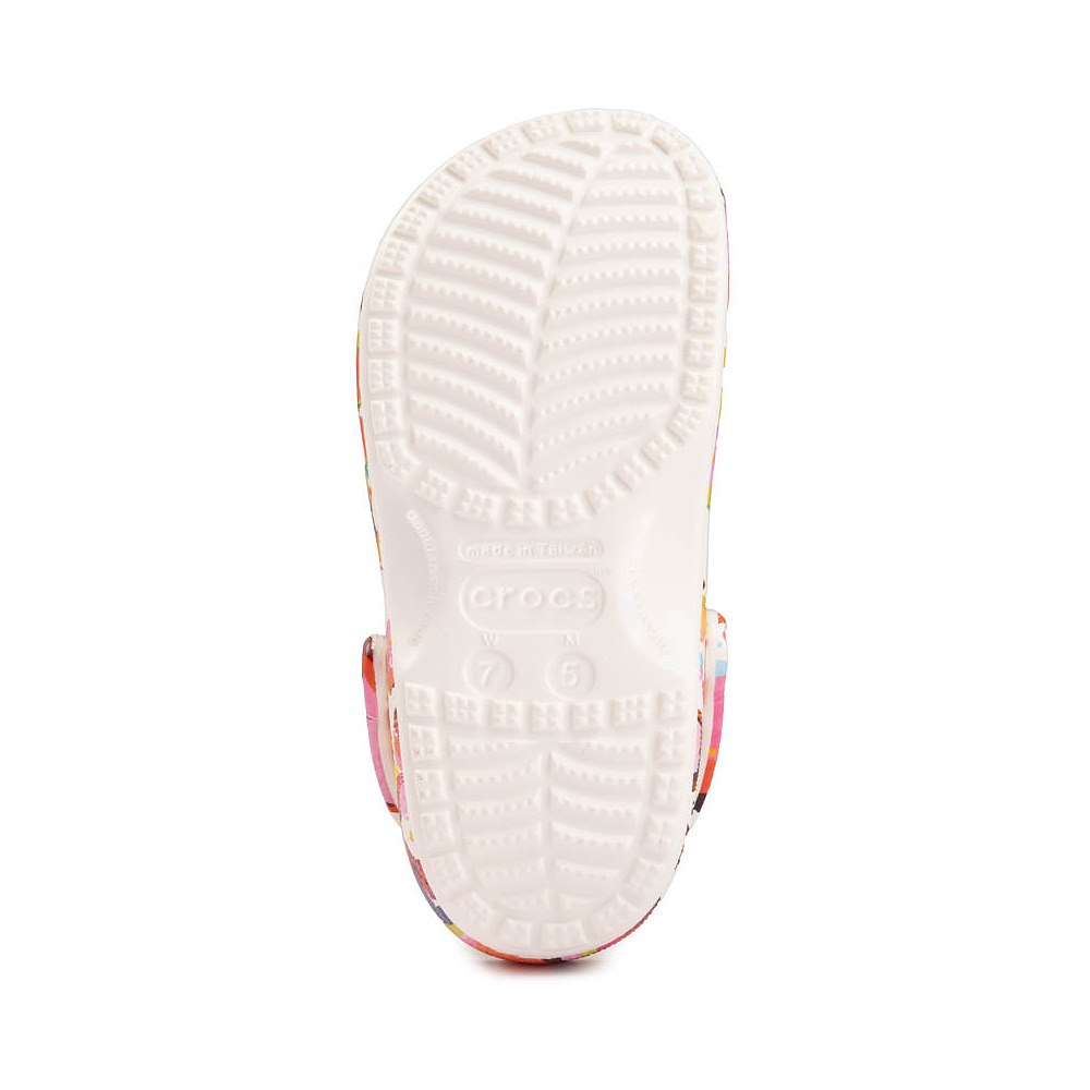 Crocs Classic Floral Chalk Clog - White / Multicolor | Journeys