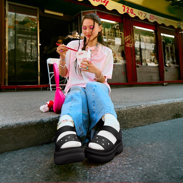 alternate view Womens CrocsSoho Y-Strap Sandal - BlackALT1B