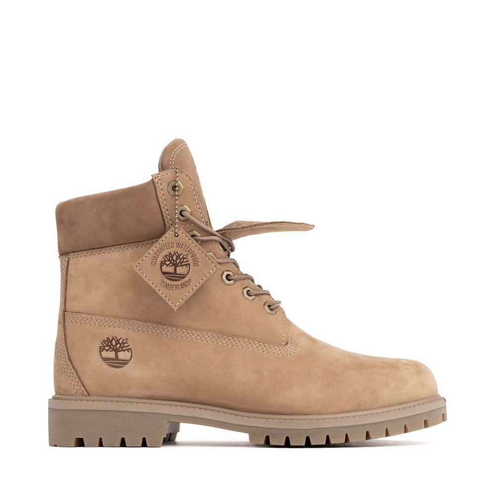 Mens Timberland&reg; Premium 6-Inch Double Tongue Waterproof Boot - Khaki