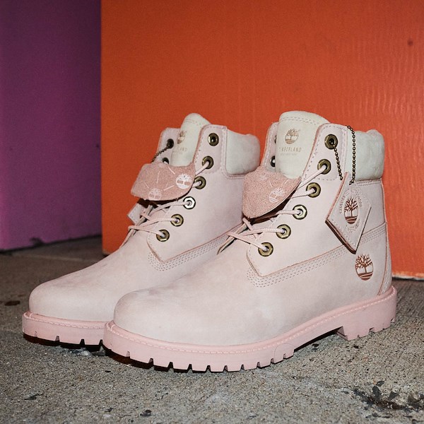 alternate view Womens Timberland® Premium 6-Inch Double Tongue Waterproof Boot - Cameo RoseHERO