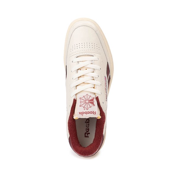 alternate view Mens Reebok Club C Revenge Athletic Shoe - Vintage Chalk / BurgundyALT2