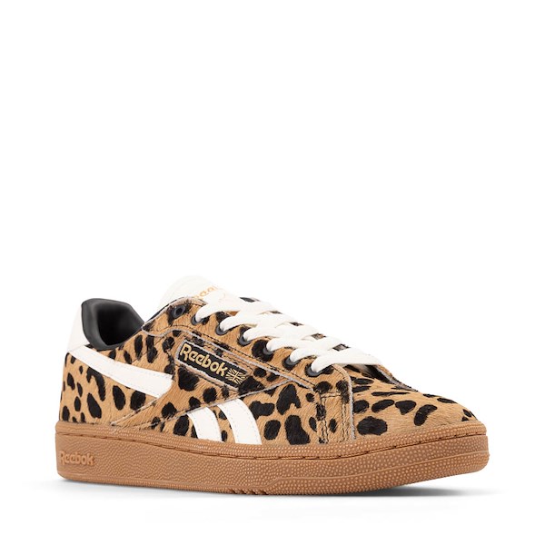 alternate view Womens Reebok Club C Grounds UK Athletic Shoe - LeopardALT5