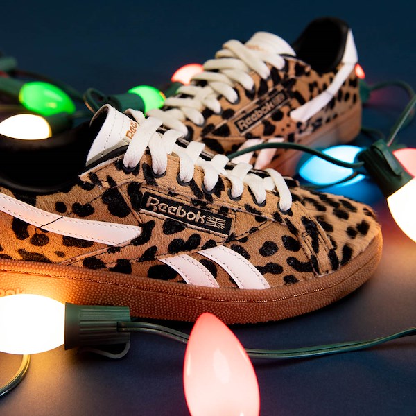 alternate view Womens Reebok Club C Grounds UK Athletic Shoe - LeopardHERO