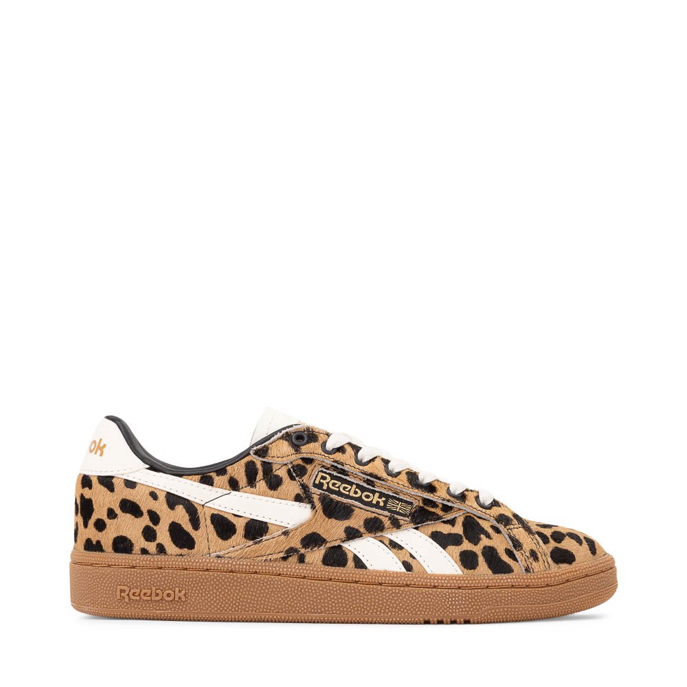 Womens Reebok Club C Grounds UK Athletic Shoe - Leopard