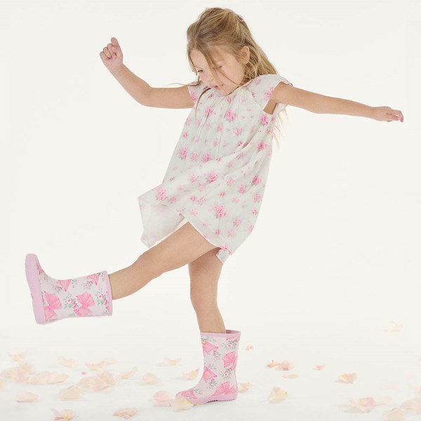 Hunter x LoveShackFancy First Classic Rain Boot - Toddler / Little Kid - Rose Beaux / Mint Pink