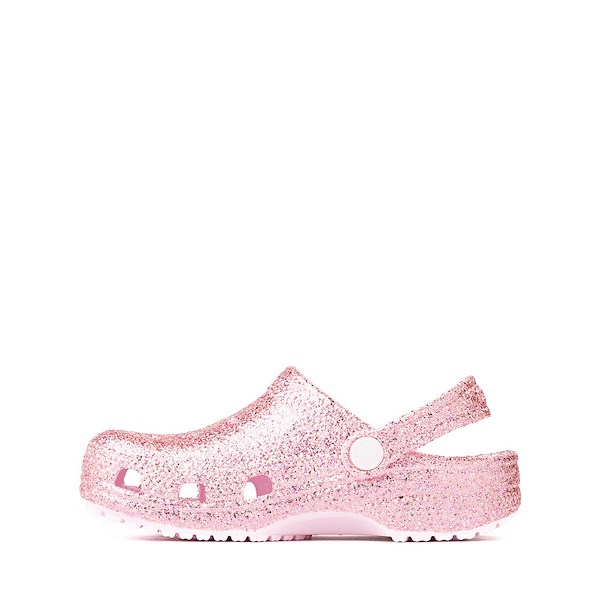 alternate view Crocs Classic Chunky Glitter Clog - Little Kid / Big Kid - PinkALT1